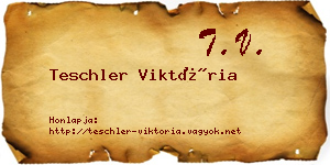 Teschler Viktória névjegykártya